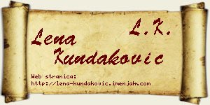 Lena Kundaković vizit kartica